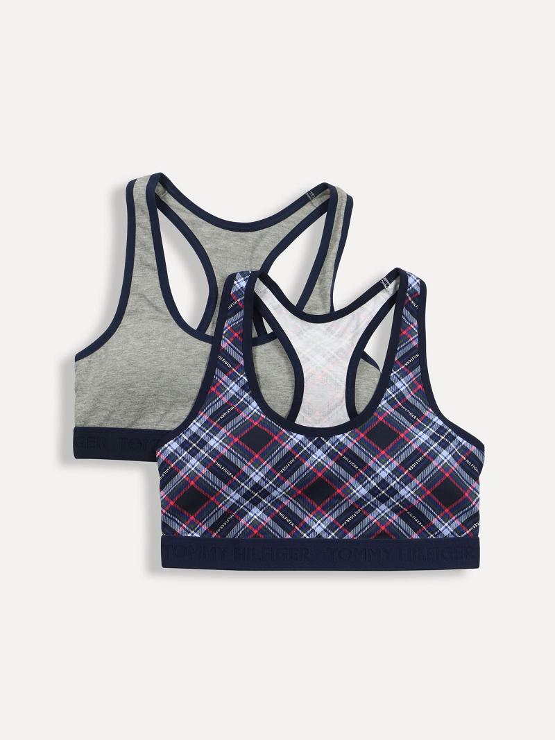 Női Tommy Hilfiger Racerback 2PK Melltartók Lila | HU 530EBC